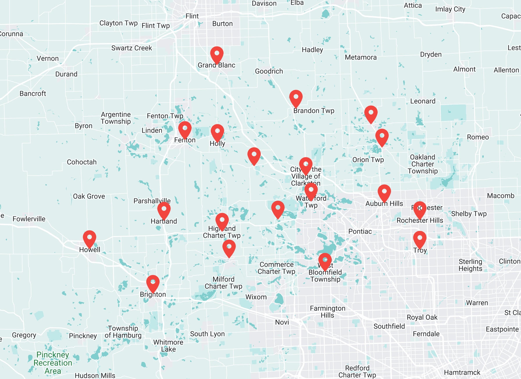 Northern-Metro-Detroit-Ride-Service-Areas-RideWithRay